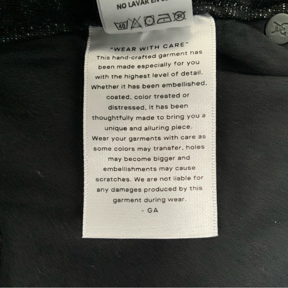 NWT GOOD AMERICAN Bootcut Jeans Split Seam Cashmere Blend Black 218 Size 10 - Picture 11 of 15